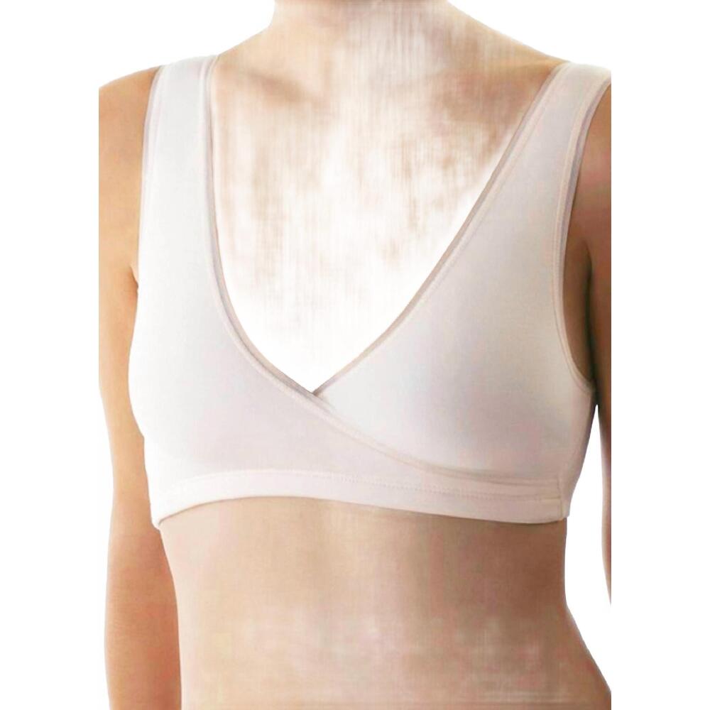 NEW ELITA modal luxe crossover mini cami bra in blush